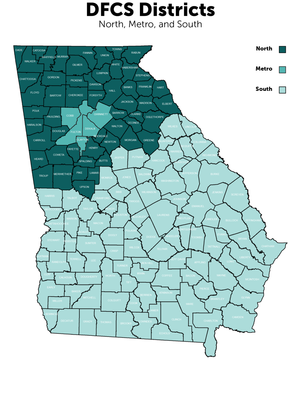 DFCS Districts Map